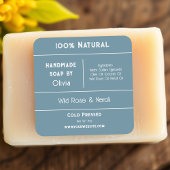 Blauw | Etiketten van zeepingrediënten