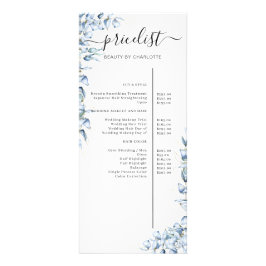 Blauw Eucalyptus Salon Price List Schuimbord Reclamekaart