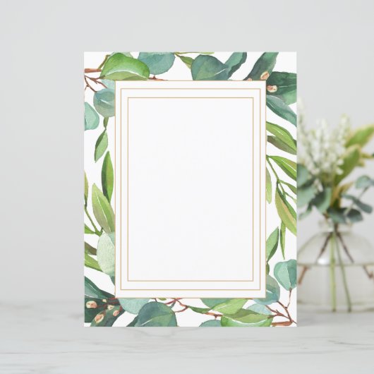 Blauw Eucalyptuspapier voor botanische Waterverf (Staand voorkant)