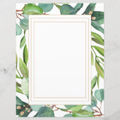 Blauw Eucalyptuspapier voor botanische Waterverf (Voorkant)