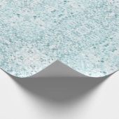  blauw Europees tegelontwerp Cadeaupapier (Hoek)