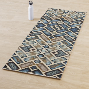 blauw evenwicht yogamat