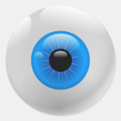 BLAUW EYE BALL RONDE STICKER (Voorkant)