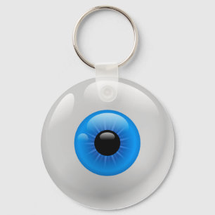 BLAUW EYE BALL SLEUTELHANGER