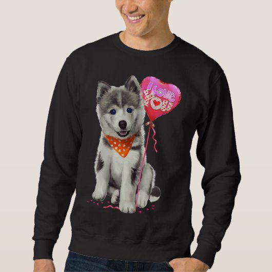 Blauw Eyed Husky En Husky Moeder Trui (Voorkant)