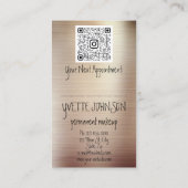 Blauw Eyelash Brow Makeup Logo QR Code Lip Roos Ro Visitekaartje (Achterkant)