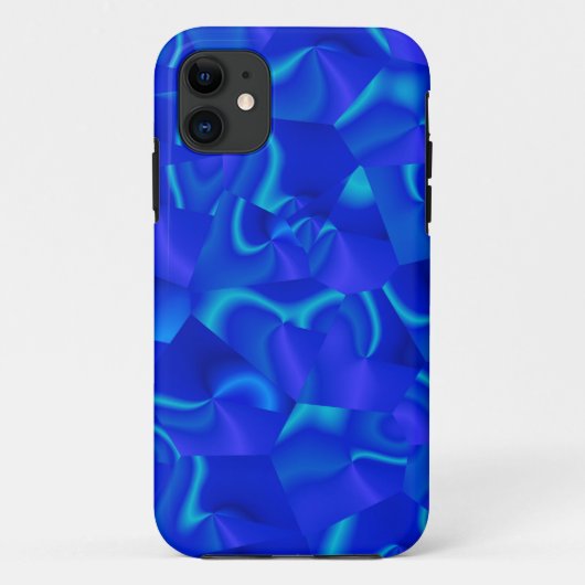 Blauw-facet Abstract Case-Mate iPhone Case (Achterkant)