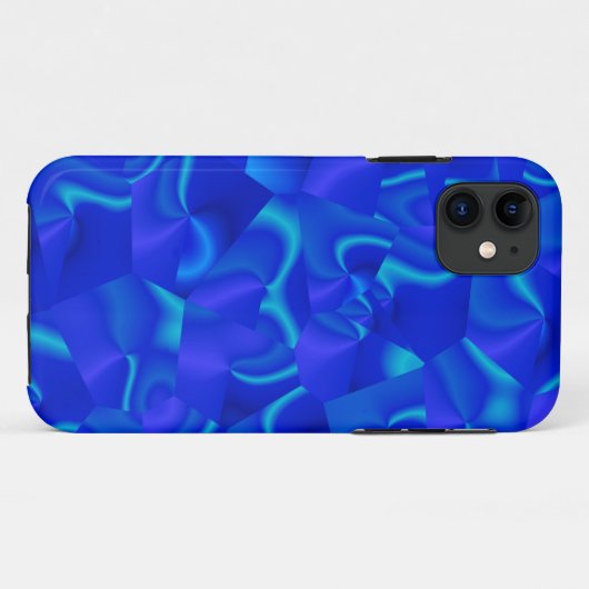 Blauw-facet Abstract Case-Mate iPhone Case (Achterkant (horizontaal))