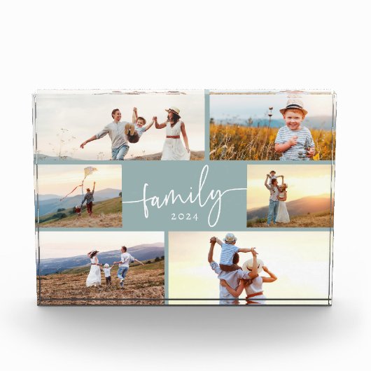 Blauw familie fotoblok (Voorkant)