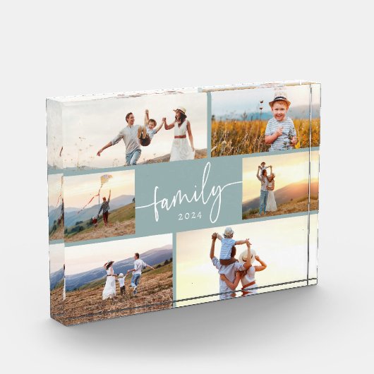 Blauw familie fotoblok (Links)