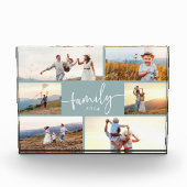Blauw familiefotoblock fotoblokken (Voorkant)
