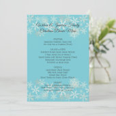 Blauw familiekertinermaandagmenu sjabloon menu (Staand voorkant)