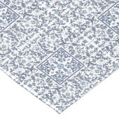 Blauw Fancy Bloemen Tegels Patroon Lange Tafelloper (Hoek)