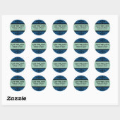 Blauw/Fancy geJade Kunst Deco sparen de Stickers v (Vel)