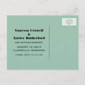 Blauw/Fancy geJade Kunst Deco sparen het Briefkaar Aankondigingskaart (Achterkant)