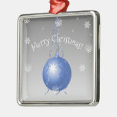 Blauw Fancy keramisch kerstsieramisch Ornament (Links)