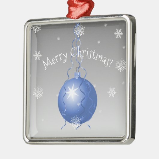 Blauw Fancy keramisch kerstsieramisch Ornament (Links)