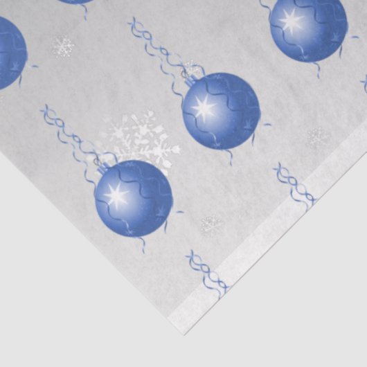 Blauw Fancy kerstboompapier Tissuepapier (Detail)