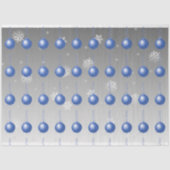 Blauw Fancy kerstboompapier Tissuepapier (Voorkant)