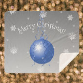 Blauw Fancy kerstornament Sherpa Blanket Sherpa Deken