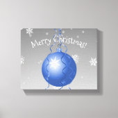 Blauw Fancy kerstsiercanvas afdrukken (Voorkant)