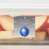 Blauw Fancy kerstsierlabel Labels (Aangebracht)