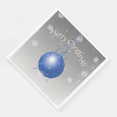 Blauw Fancy kerstsierpapier Napkin Servet (Hoek)