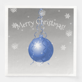 Blauw Fancy kerstsierpapier Napkin Servet