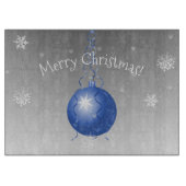 Blauw Fancy kerstversieringsbord Snijplank (Voorkant)