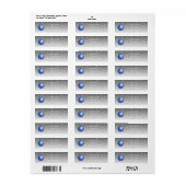 Blauw Fancy kerstversierlabel Etiket (Full Sheet)