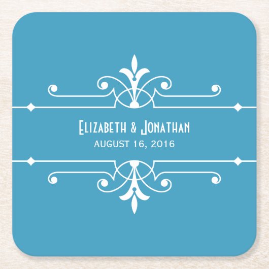 Blauw Fancy Onderzetter voor sierpapier (Voorkant)