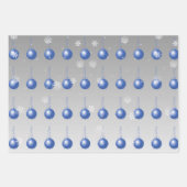 Blauw Fancy Ornament ompakken papier Inpakpapier Vel (Voorkant 2)