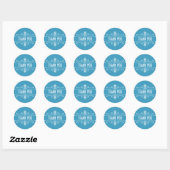 Blauw Fancy sierlijk Dank jullie Stickers (Vel)