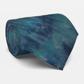Blauw Fancy stropdas Dye Necktie (Opgerold)