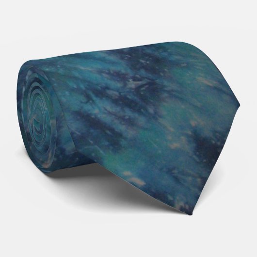 Blauw Fancy stropdas Dye Necktie (Opgerold)