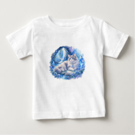 Blauw Fantasie Kat Kids T-Shirt
