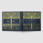 Blauw Fantasie Koninklijk Middeleeuws Trouwzwaard Gastenboek (Volledig)