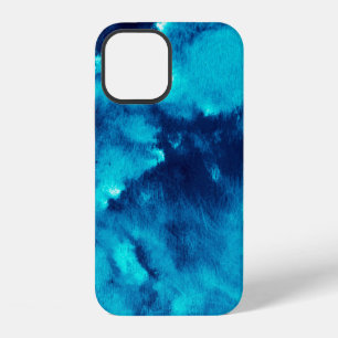 Blauw Fantasie Mode Patronen Vies Plash Waterverf iPhone 12 Hoesje