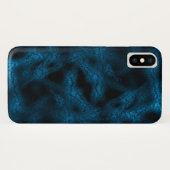 Blauw fantasiepatroon Case-Mate iPhone case (Achterkant (horizontaal))