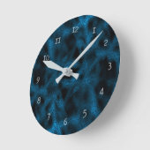 Blauw fantasiepatroon ronde klok (Hoek)