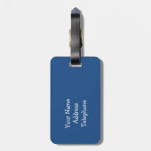 Blauw Fantasiequilt Uiterlijk Bagagelabel (Achterkant verticaal)