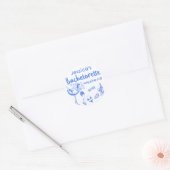 Blauw Fantastische Cocktail Bachelorette Strand We Ronde Sticker (Envelop)