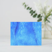 Blauw Faux Fur Briefkaart (Staand voorkant)