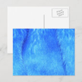 Blauw Faux Fur Briefkaart (Voorkant / Achterkant)