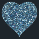 BLAUW (Faux) GLITTER HART STICKERS<br><div class="desc">BLUE (faux) GLITTER HEART STICKERS - voor FEESTDAGEN of elke dag! Pas aan zoals u wilt! LAAGSTE PRIJZEN OP ZAZZLE! Vragen? Regella@Rocketmail.com</div>