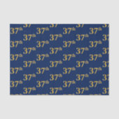 Blauw, Faux Gold 37ste (zevenendertigste) Evenemen Tissuepapier (Voorkant)