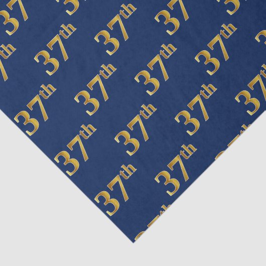 Blauw, Faux Gold 37ste (zevenendertigste) Evenemen Tissuepapier (Detail)