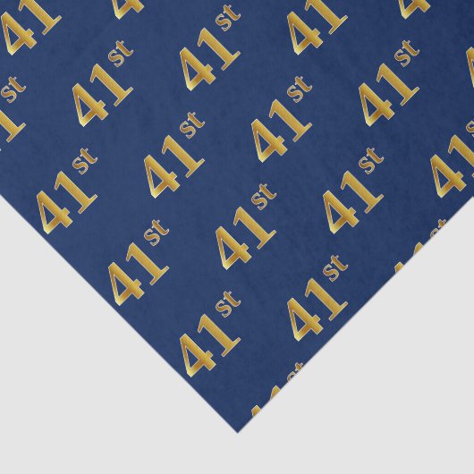 Blauw, Faux Gold 41ste (eenenveertigste) evenement Tissuepapier (Detail)