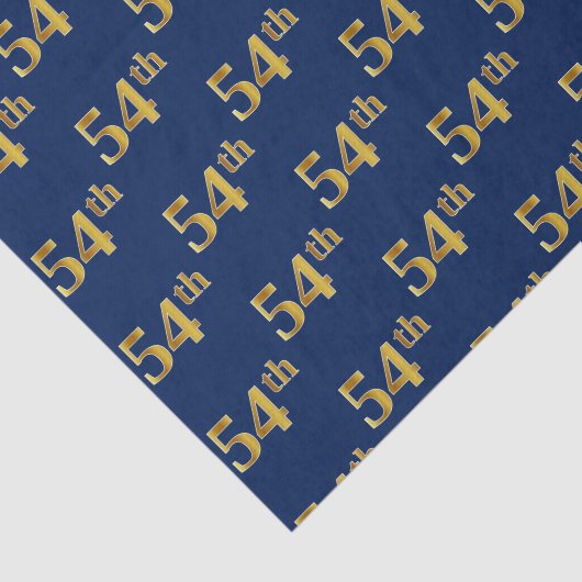 Blauw, Faux Gold 54ste (vierenvijftigste) evenemen Tissuepapier (Detail)