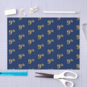 Blauw, Faux Gold 9th (negende) Event Tissue Paper Tissuepapier (Craft)